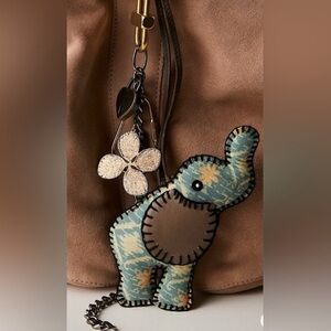 NWT FREE PEOPLE Kanatha Elephant Keychain